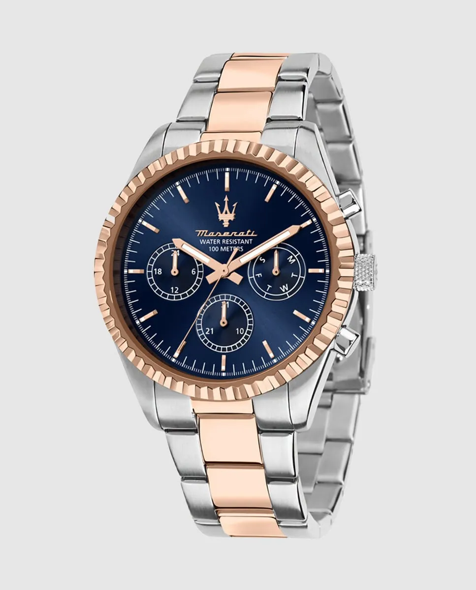 

Мужские часы Competizione R8853100040 из стали с серебряным ремешком Maserati, серебряный