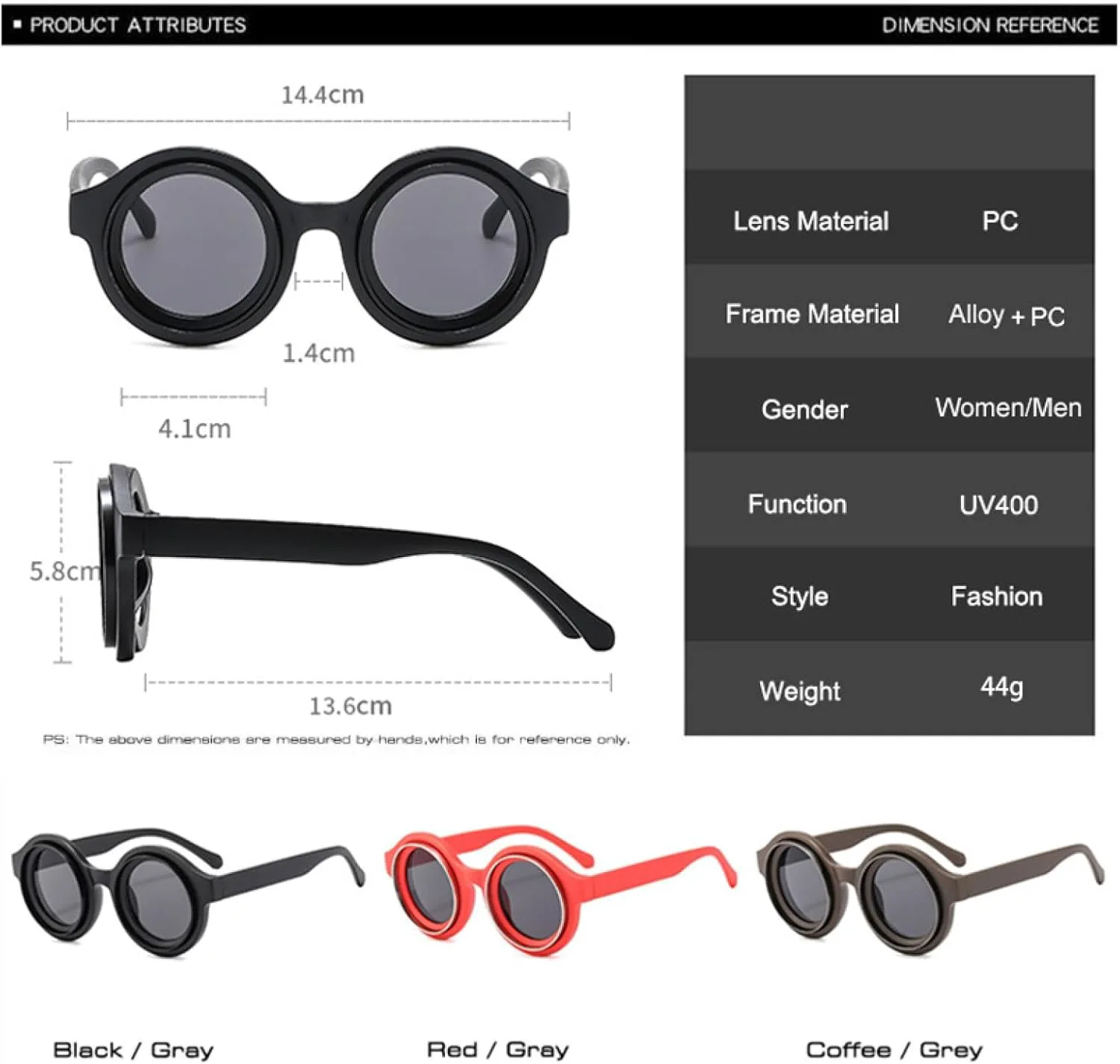 

Модные круглые женские солнцезащитные очки конфетных цветов в стиле ретро-панк для мужчин, трендовые очки с защитой от УФ-излучения UV400 TVTBBVV, Yellow Yellow