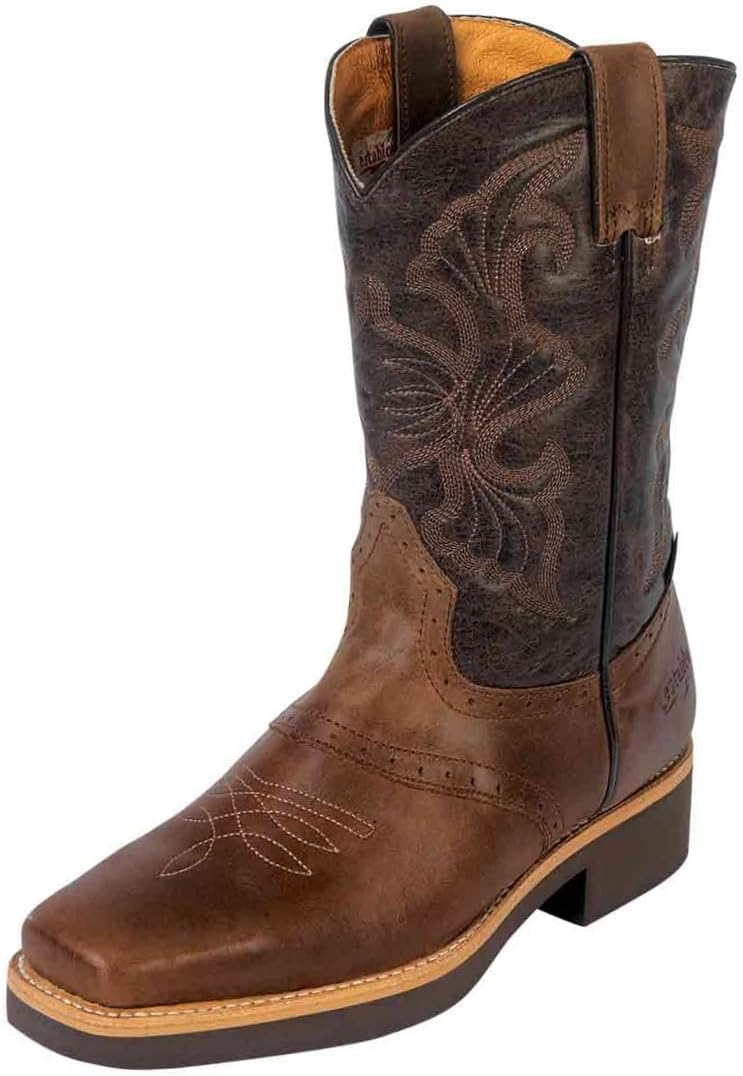 

Мужские оригинальные ботинки Establo коричневые из натуральной кожи Crazy, квадратный носок, вестерн, стойкие к скольжению и маслу, на молнии, с мягким носком Nuestratradicionmex