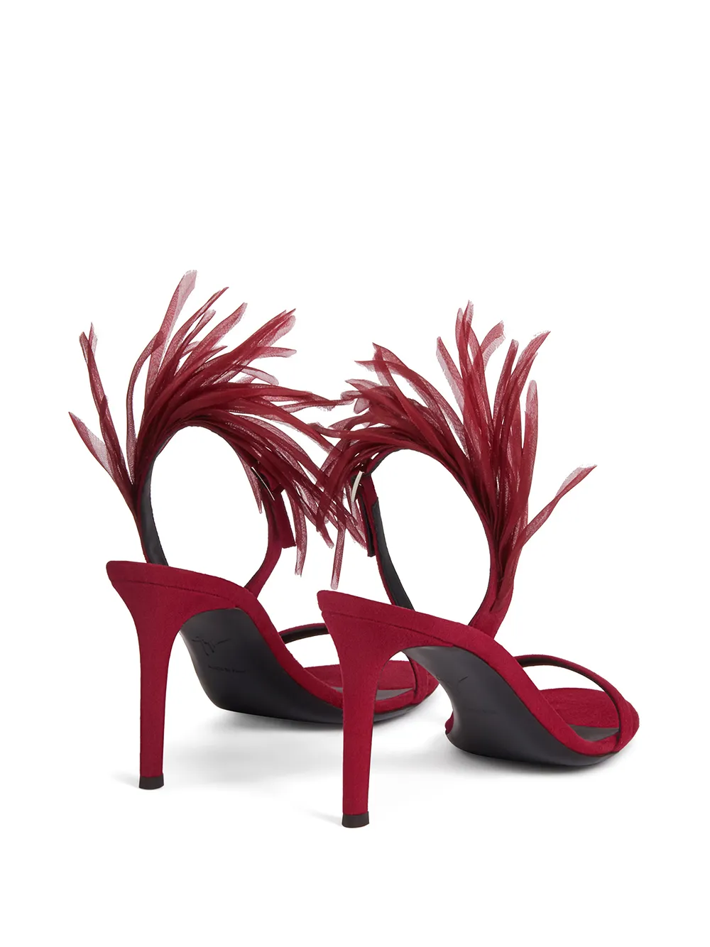 Декорированные босоножки Fenice Crazyhorse 85 Giuseppe Zanotti, красный — фото 3
