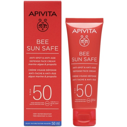 

Крем для лица Bee Sun Safe Anti-Spot & Anti-Age Defense Spf50 50 мл Apivita