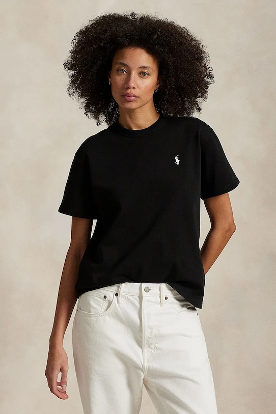 

Хлопковая футболка Polo Ralph Lauren, черный