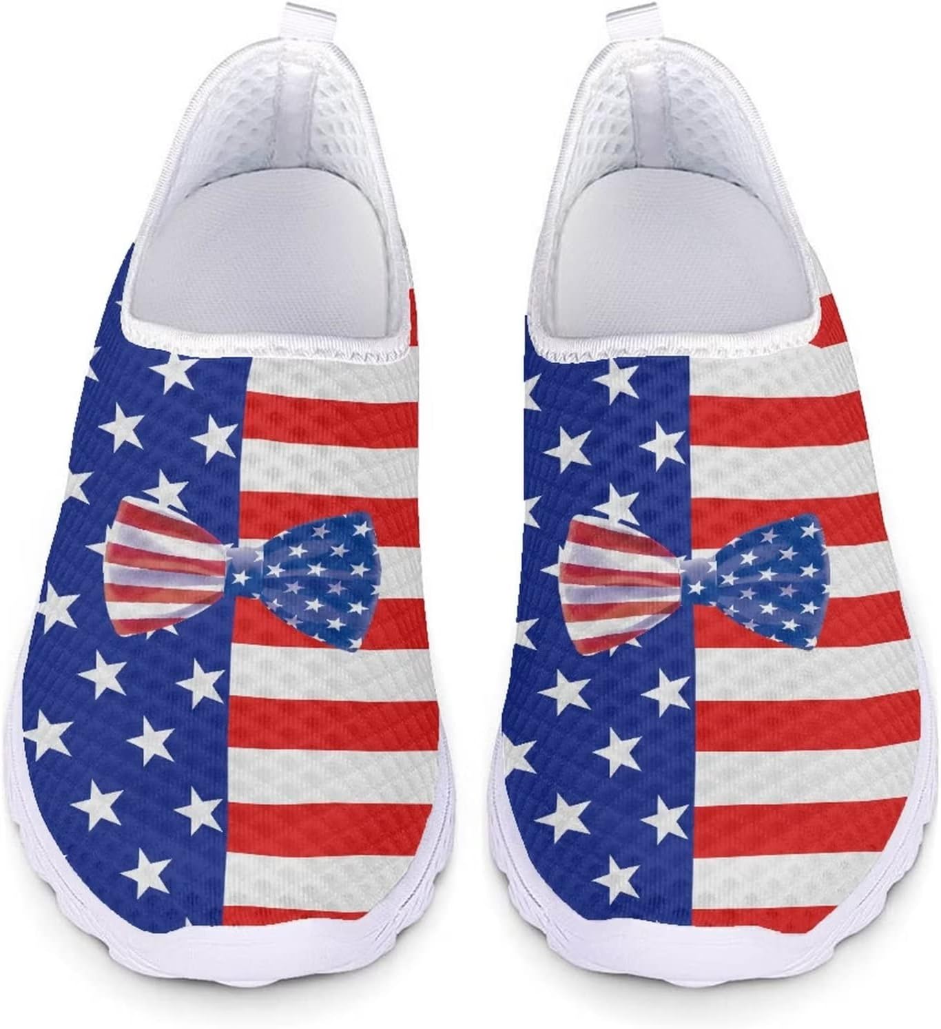 

Кеды Belidome Slip On Clipper для женщин и мужчин, повседневная комфортная обувь для ходьбы и бега, Usa Flag Style