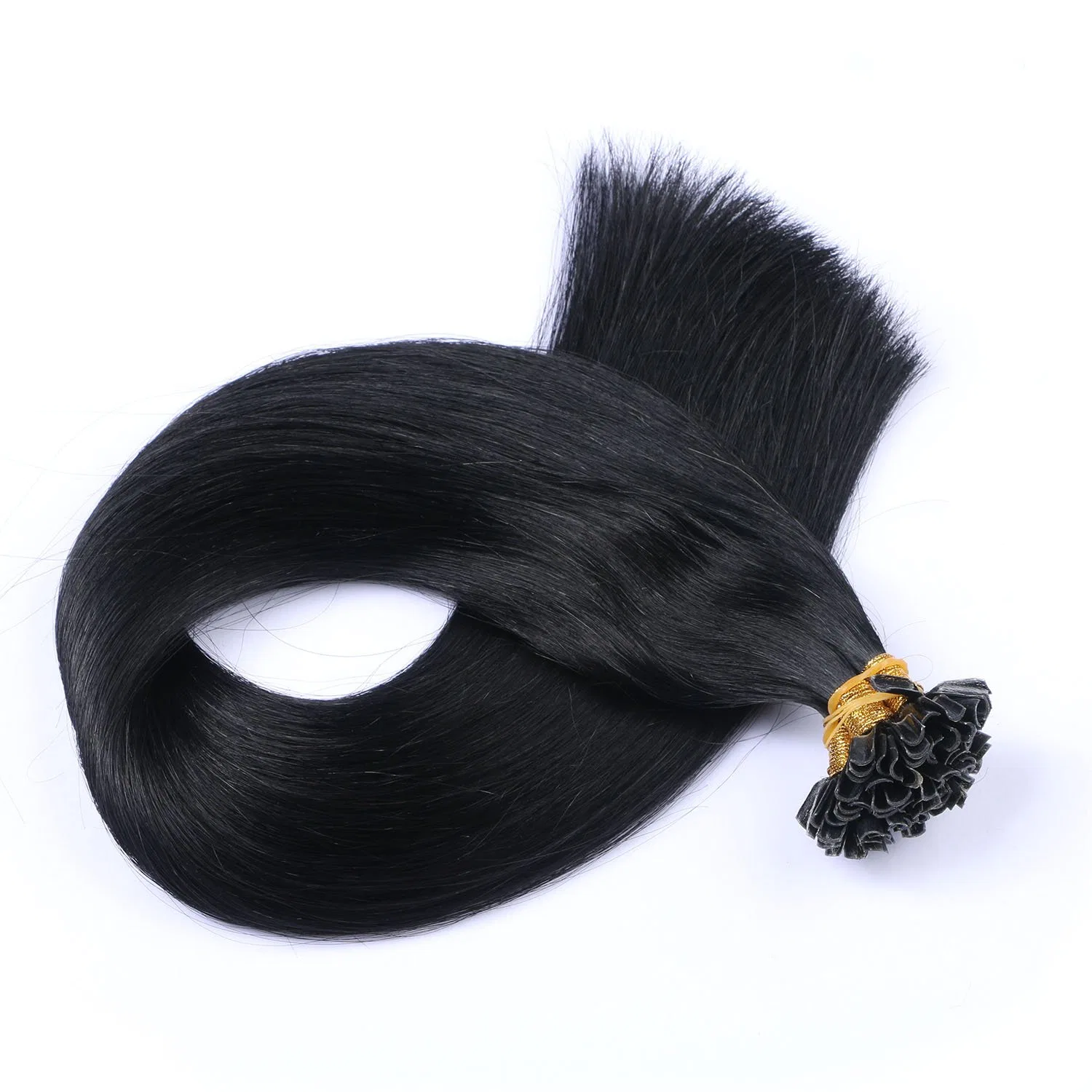 Накладные пряди для волос «U-Tip» 70 см, 100 шт. от novon Hair Extensions Novon, # 1 - Black — фото 2