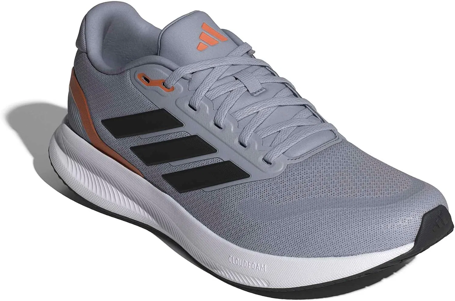 Мужские беговые кроссовки Adidas Runfalcon 5, Halo Silver Core Black Dusky Orange — фото 4