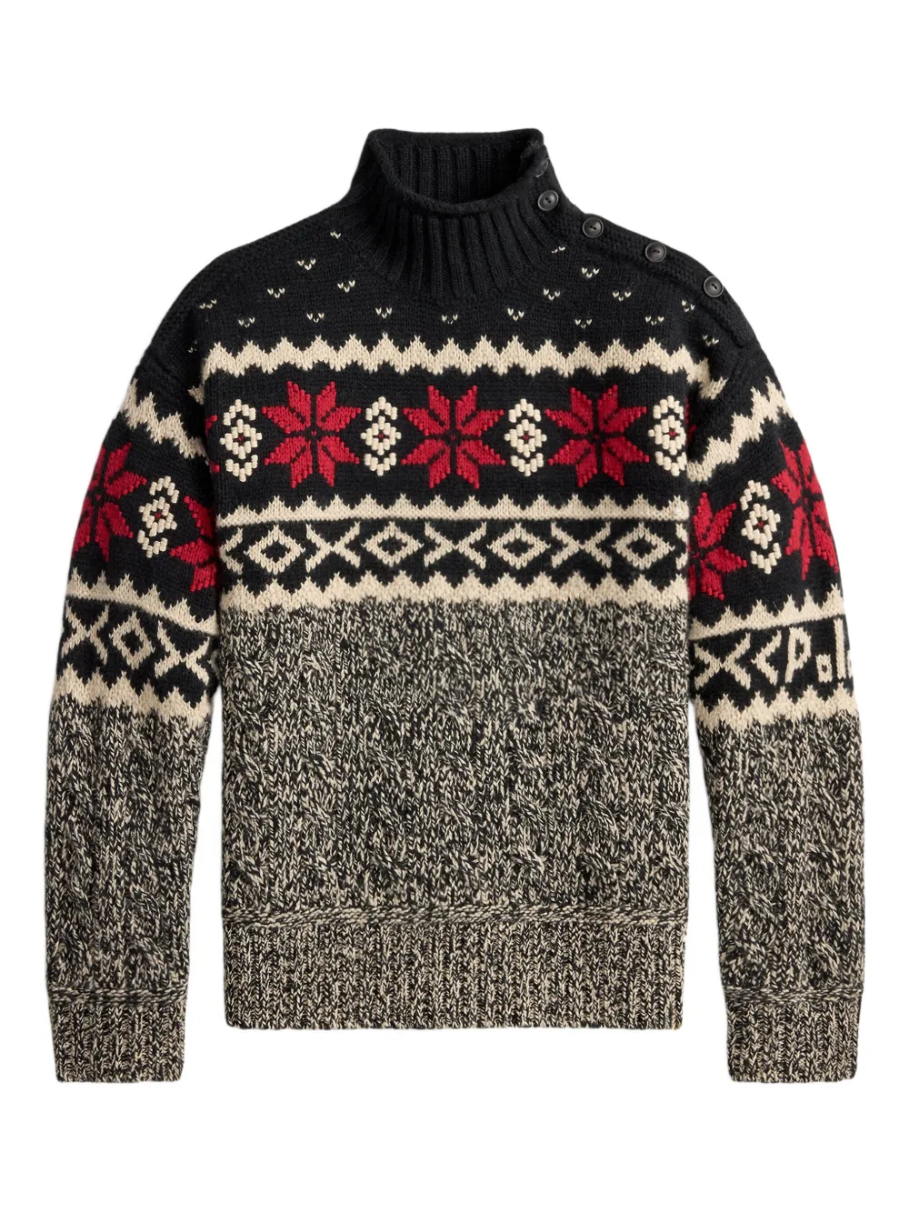 

Пуловер с узором Polo Ralph Lauren, серый