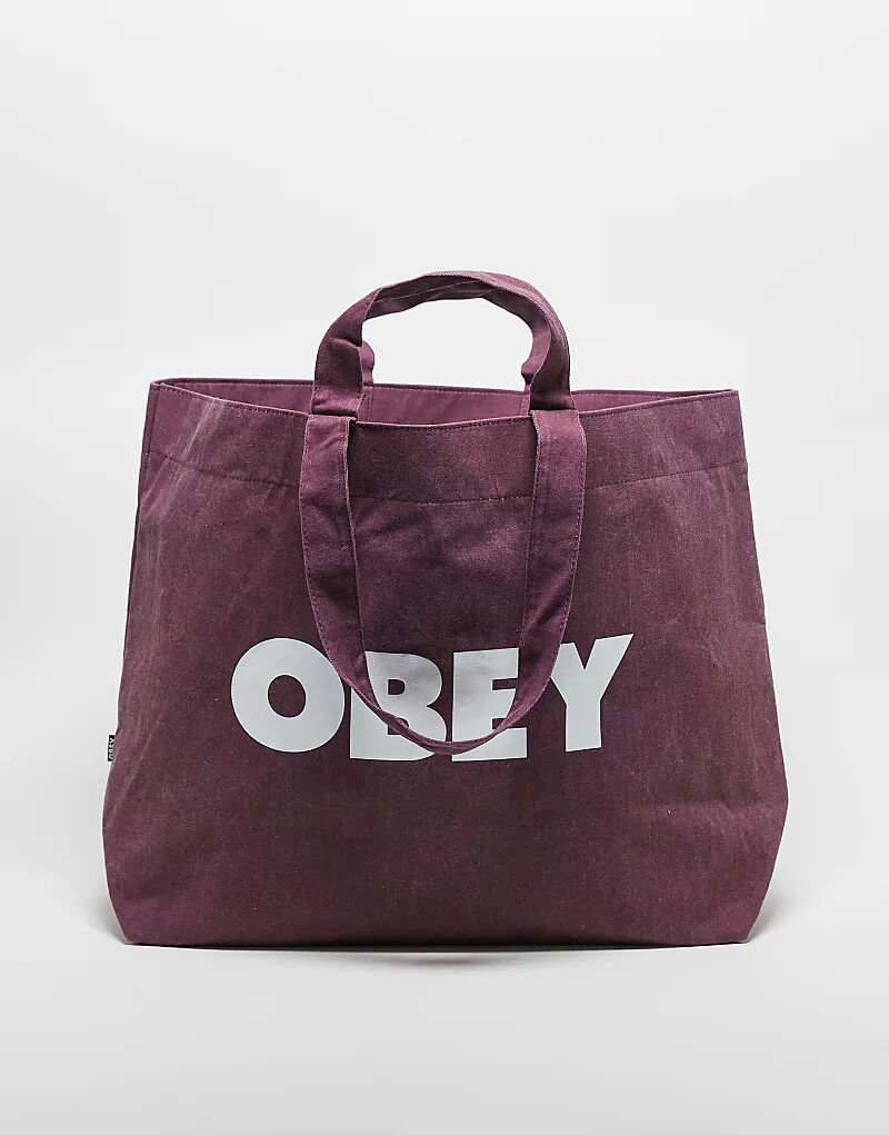 

Сумка-тоут пигментного цвета в бордовом цвете Obey