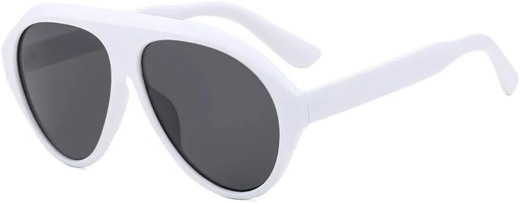 

Солнцезащитные очки с защитой UV400 | Увеличенная оправа, линзы конфетного цвета | Для женщин и мужчин, для занятий спортом на открытом воздухе и вождения DSVIGF, White Gray