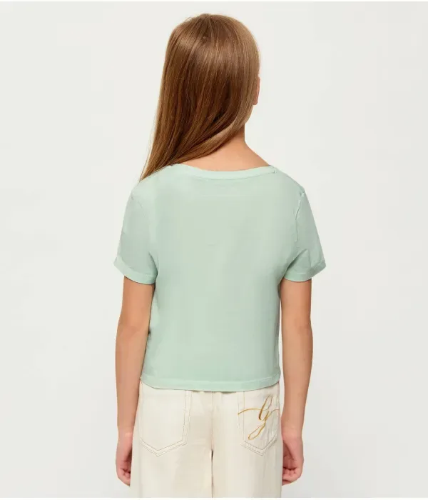 Футболка cropped fit Guess, фисташковый — фото 3
