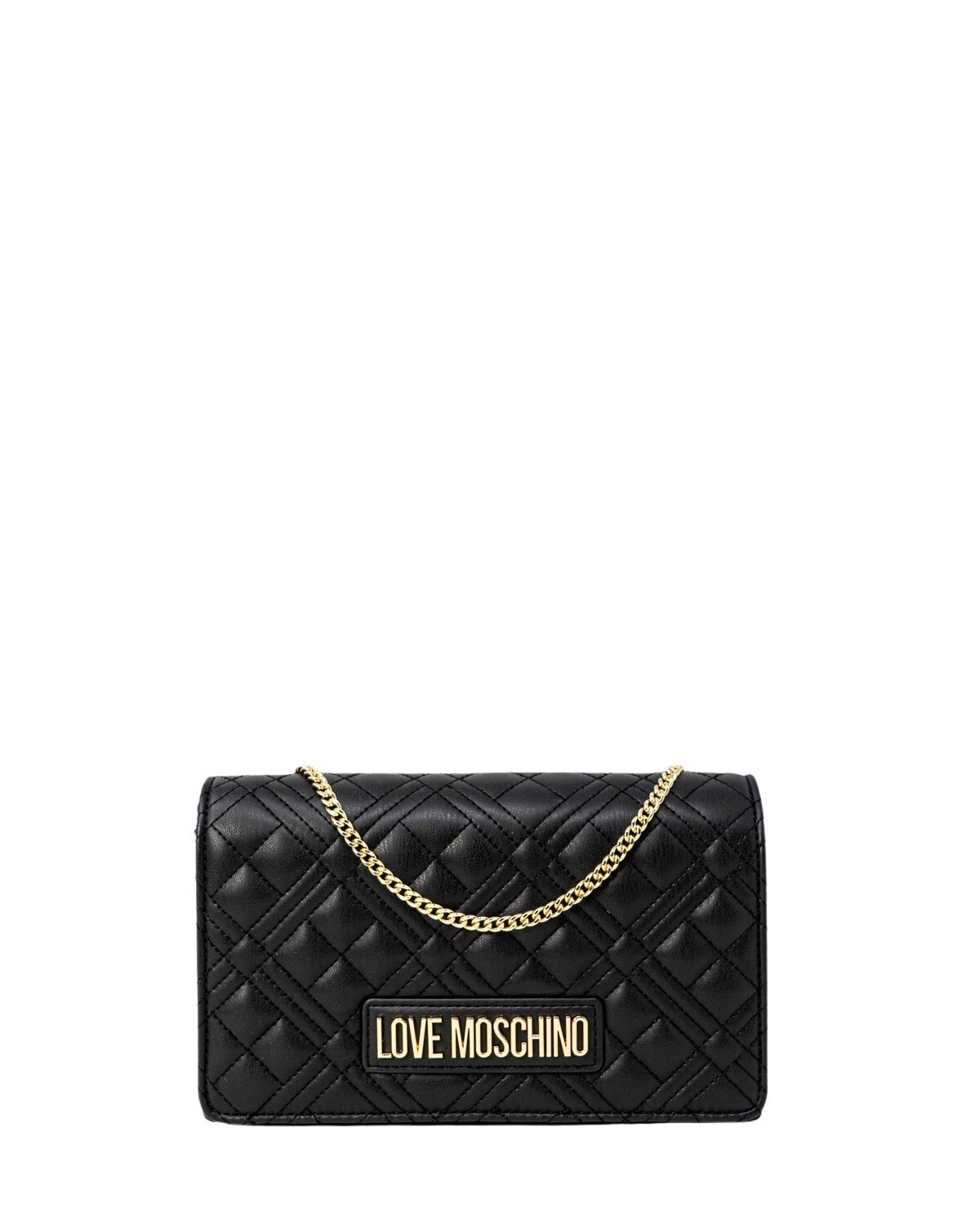 

Сумка Love Moschino с золотым логотипом, черный