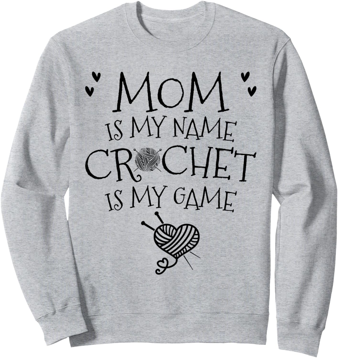 

Меня зовут мама, и я люблю вязать крючком. - Толстовка «Мама, вяжущая крючком» Crochet Mama Crocheting, серый