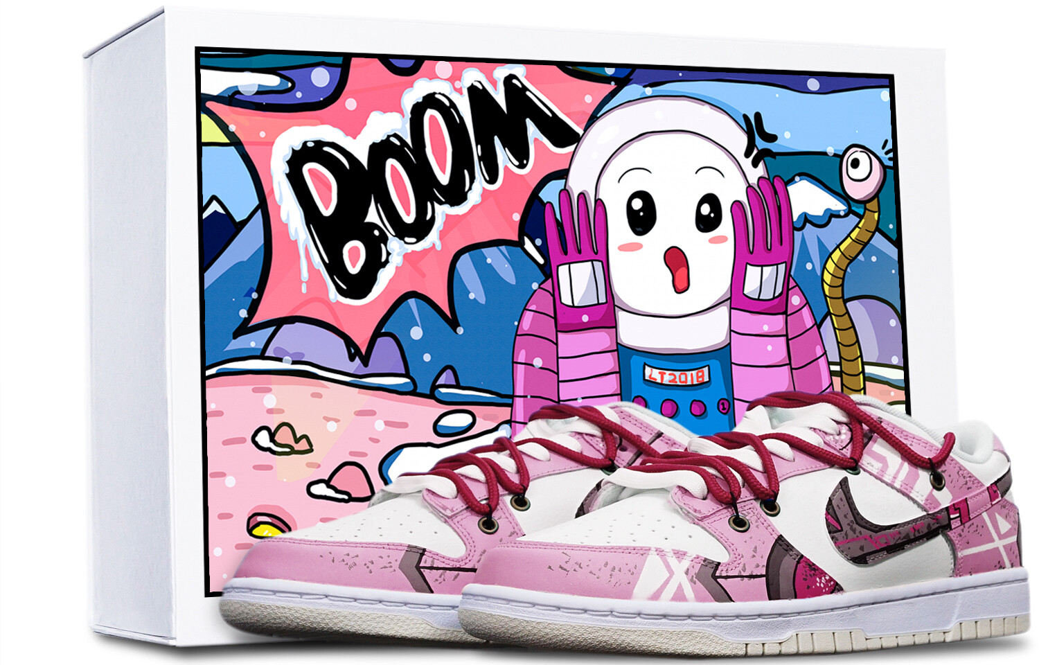 

Кроссовки Nike Dunk Skateboard Shoes Men High-Top White