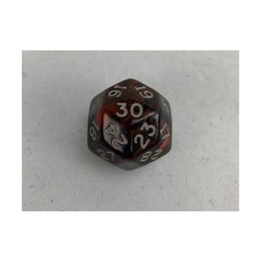 

d30 Красный с золотом, Dice - Oblivion, Unsual Shapes, Micro & Oversized (Crystal Caste)