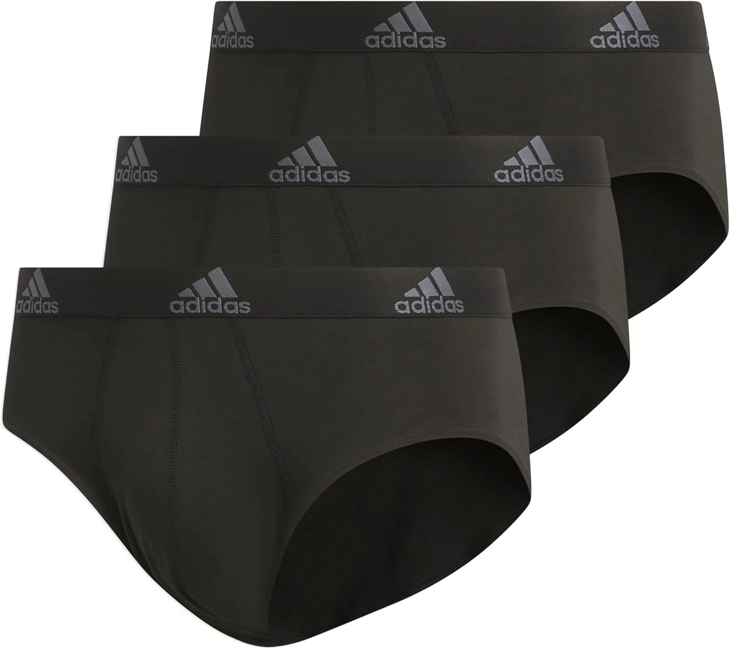 Боксеры из стрейч-хлопка Adidas, Black/Onix Grey