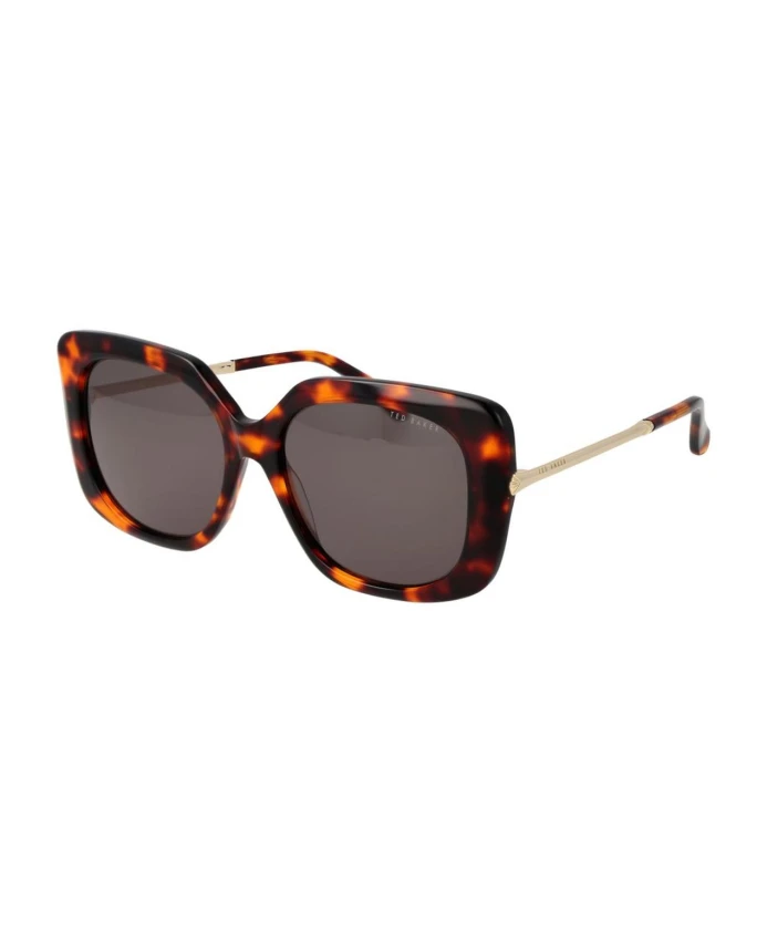 

Коричневые квадратные металлические солнцезащитные очки с защитой от УФ-излучения Ted Baker, коричневый