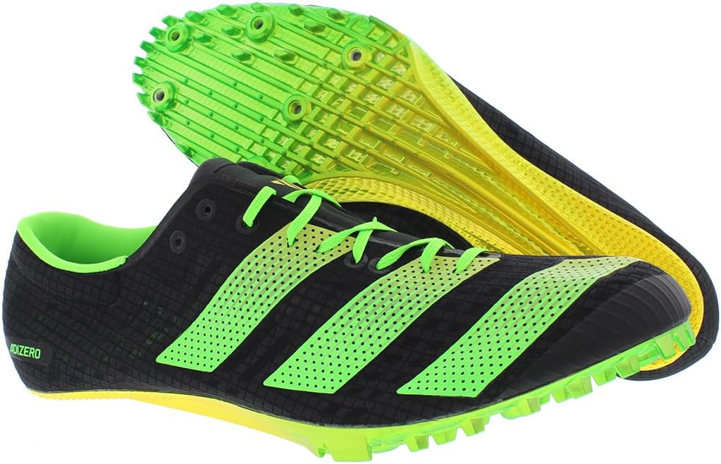 Кроссовки Adidas Унисекс-взрослые Adizero Prime Sp, черный/зеленый/желтый — фото 2