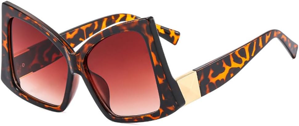 

Солнцезащитные очки-бабочки в большой оправе 2027 года для женщин. Модный винтажный стиль, большие солнцезащитные очки в стиле хип-хоп, панк, сексуальные женские очки MTZJH, Leopard Tea
