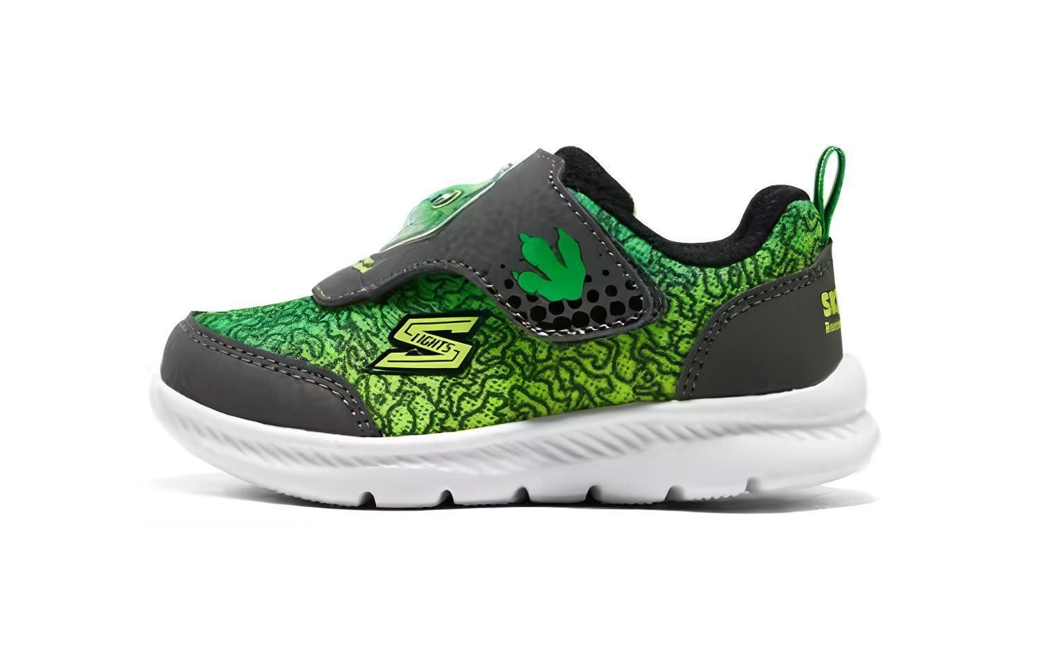 

Skechers Kids Нескользящие износостойкие низкие детские туфли черного и зеленого цвета для младенцев и малышей