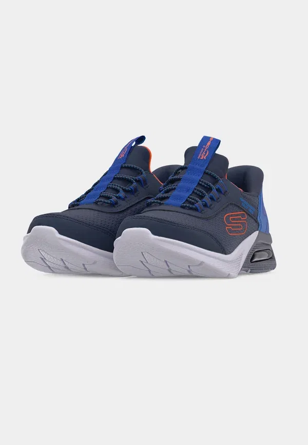 Кроссовки Skechers Microspec Max, темно-синий/голубой/оранжевый — фото 3