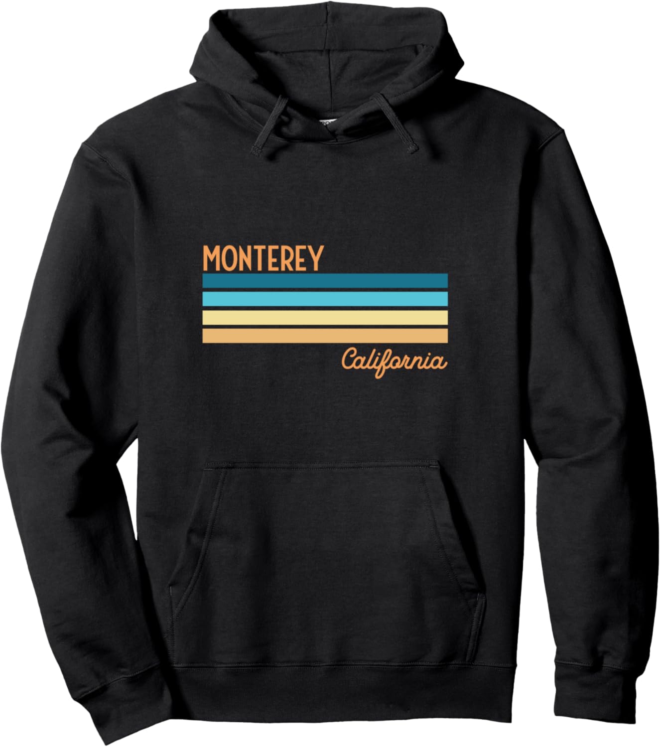 

Худи Монтерей, Калифорния California Beach Souvenir Gifts Monterey Ca, черный
