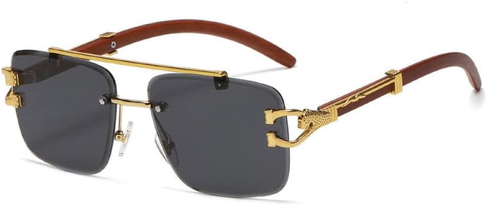 

Солнцезащитные очки MUTYNE с синими градиентными линзами, металлические, для мужчин и женщин, роскошные дизайнерские, без оправы, маленькие квадратные, для мужчин, D01 Gold Black