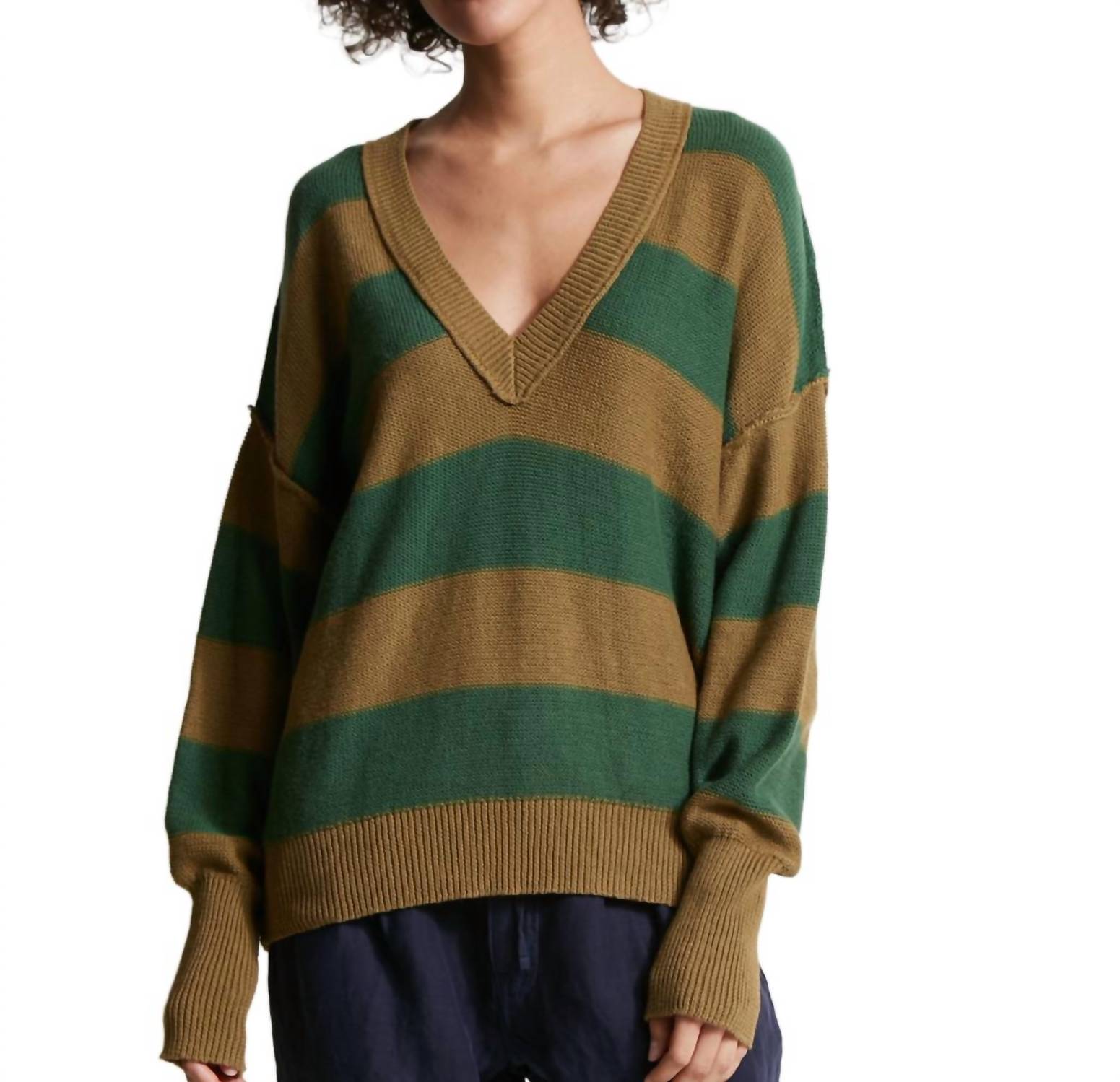 

Свитер Gracie в полоску цвета можжевельника/камуфляж NSF, цвет juniper/camo stripe