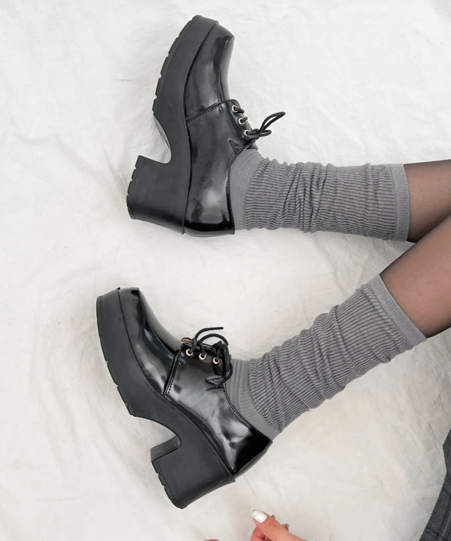 Унисекс туфли на платформе Shoes in Closet 1973 чёрные