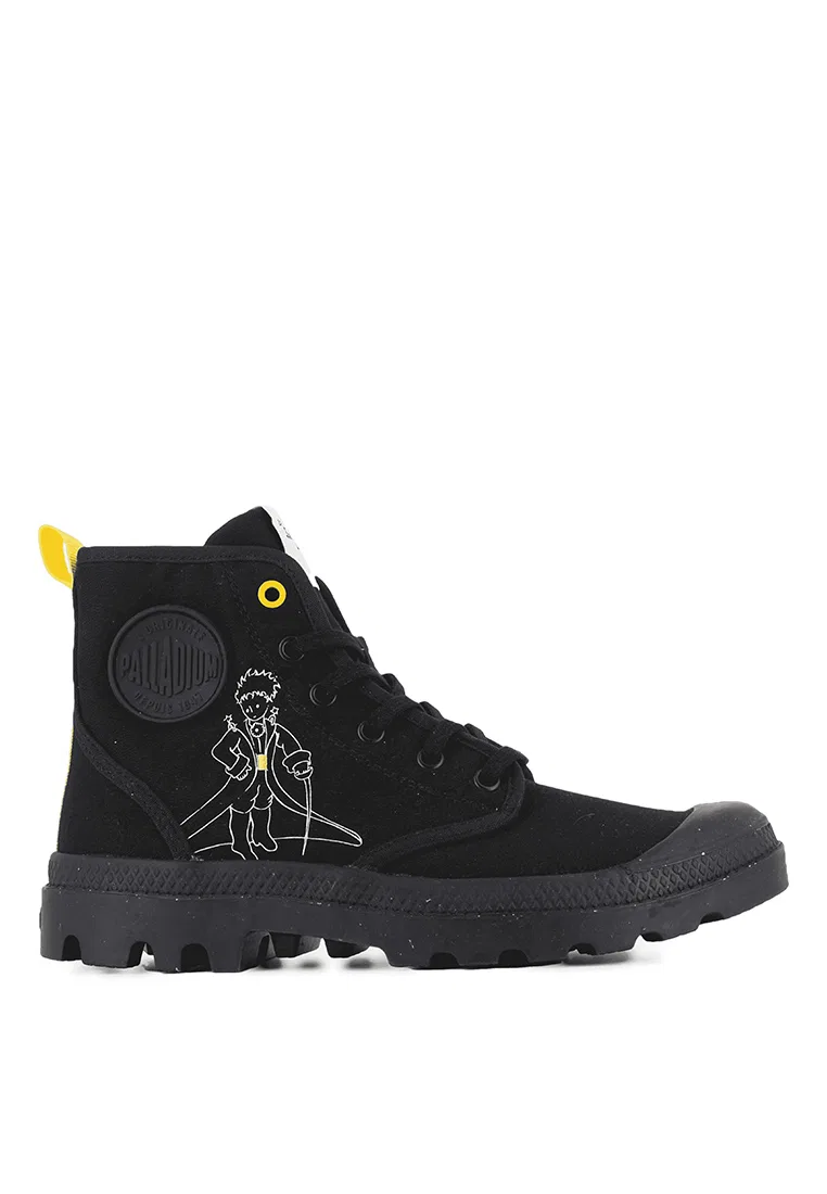 Ботинки женские, утепленные, модель Pampa Petit Prince, Unisex, черные Palladium