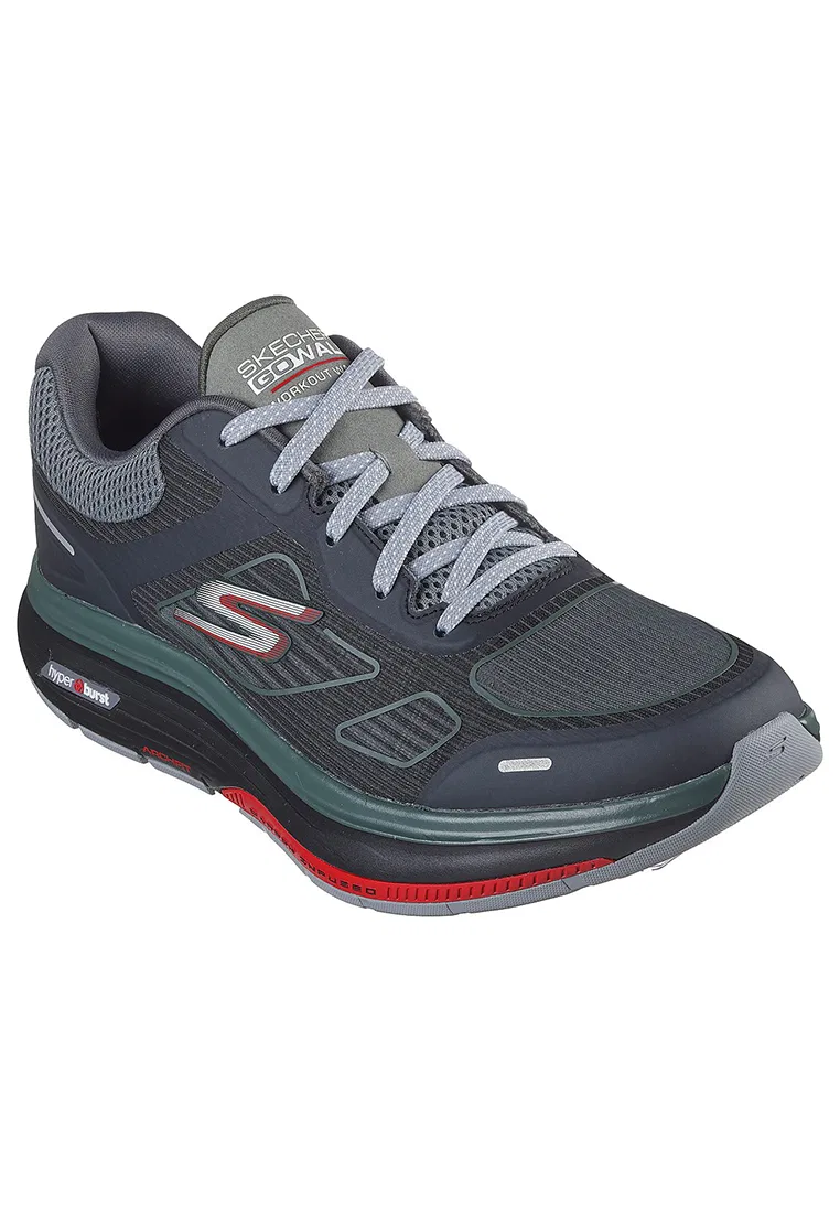 Кроссовки мужские для ходьбы, GO WALK WORKOUT WALKER, Skechers, черный/оливковый — фото 2