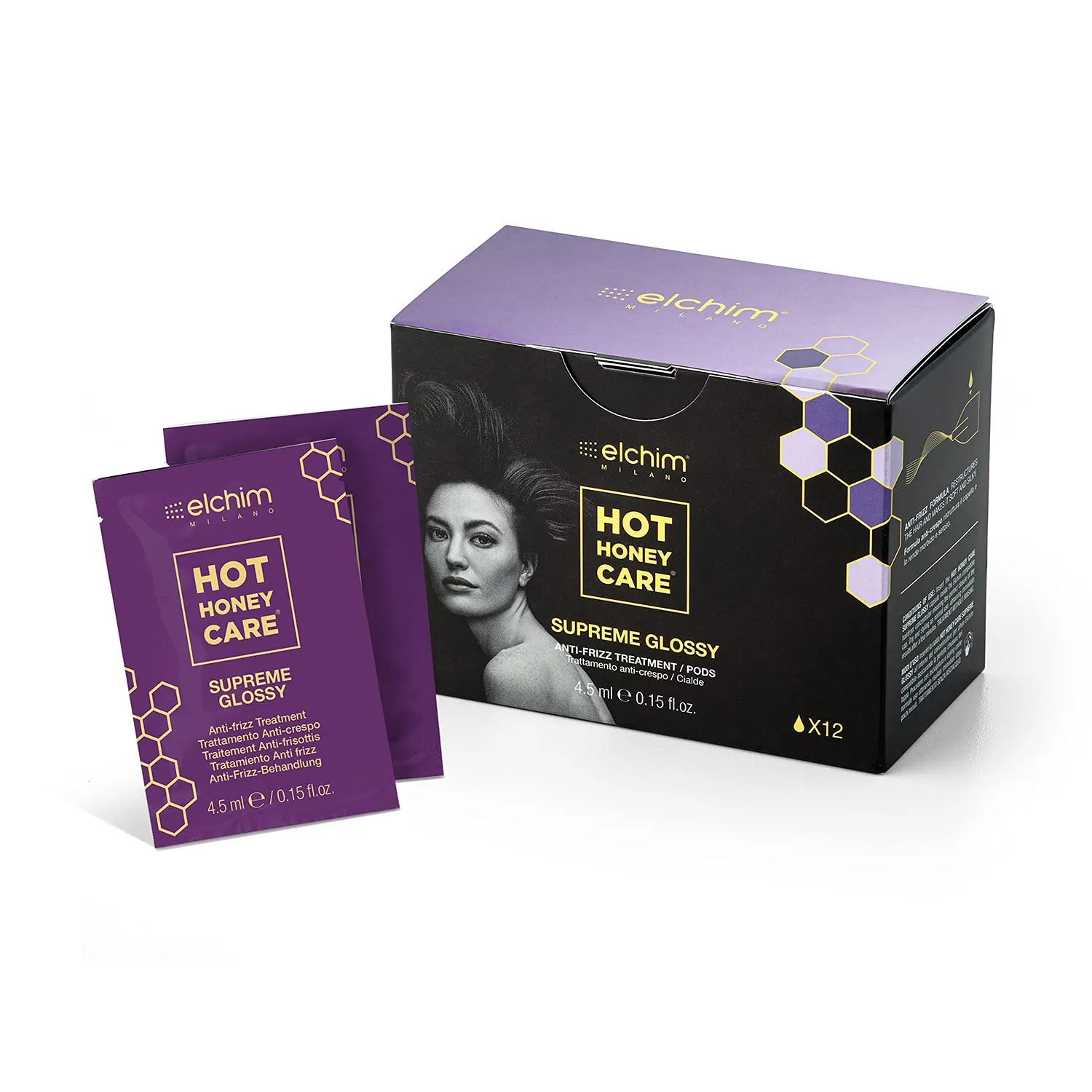 Elchim Hot Honey Care: система против пушистости и блеска для сухих и поврежденных волос, сыворотка и набор для укладки феном, концентратор для фенов Elchim Compact