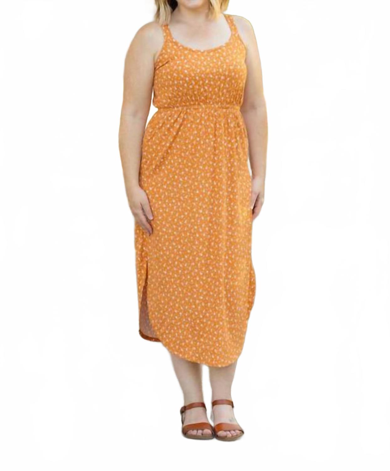 

Риб платье миди Рейган в оранжевом Michelle Mae