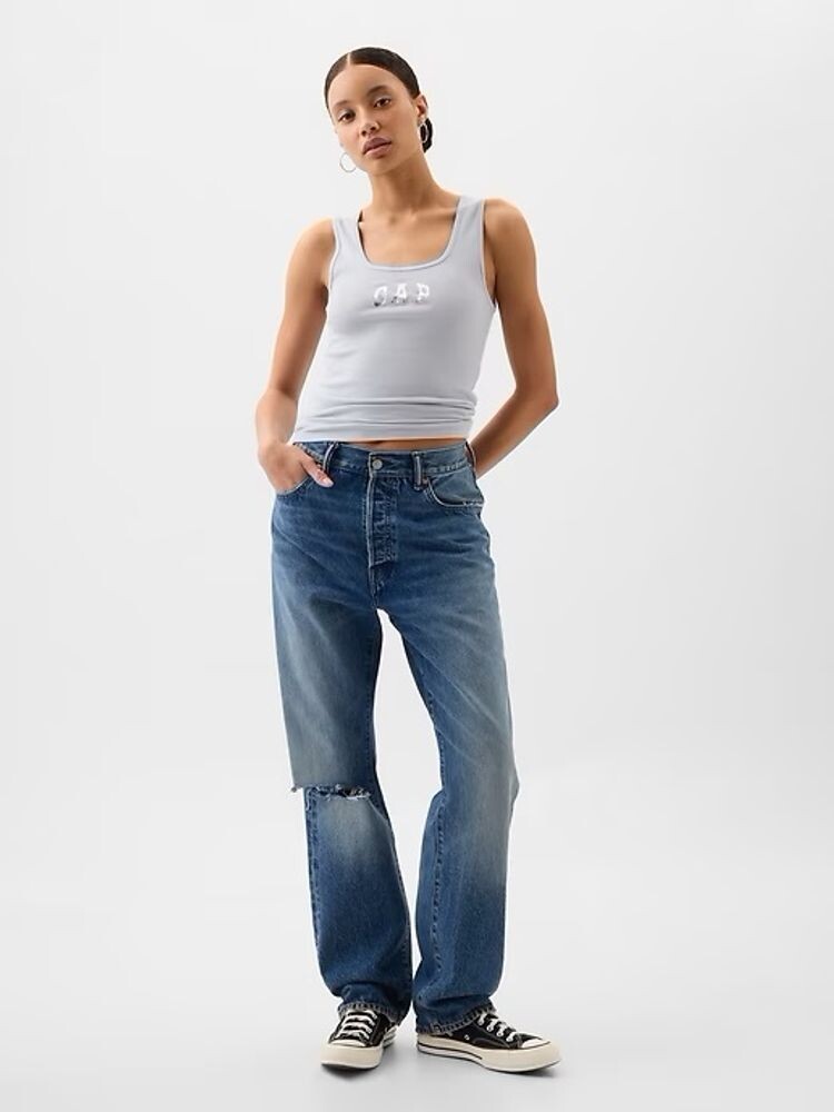 

Футболка с металлическим логотипом Gap, серый