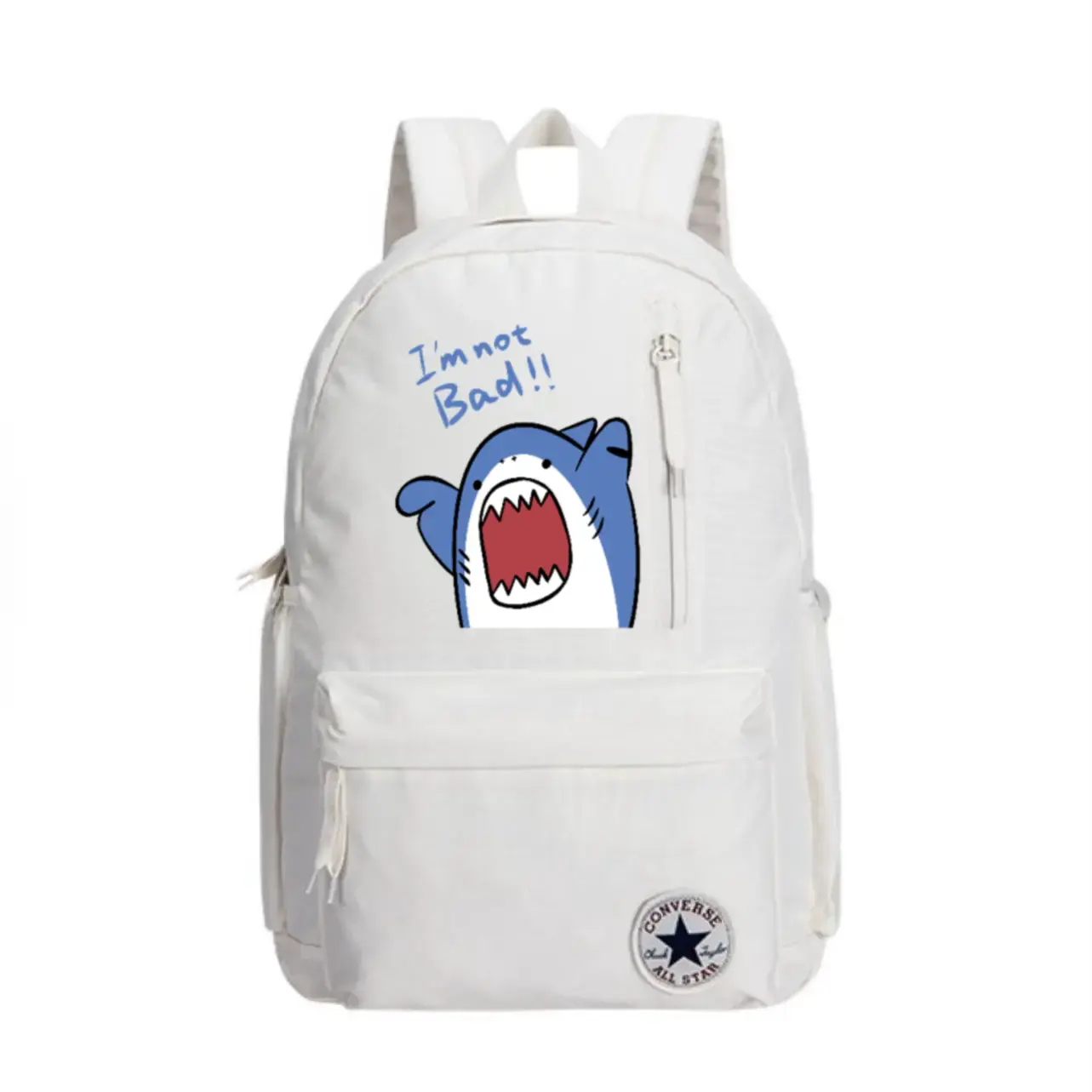 

Converse Полиэстеровый рюкзак средний унисекс белый, Shark