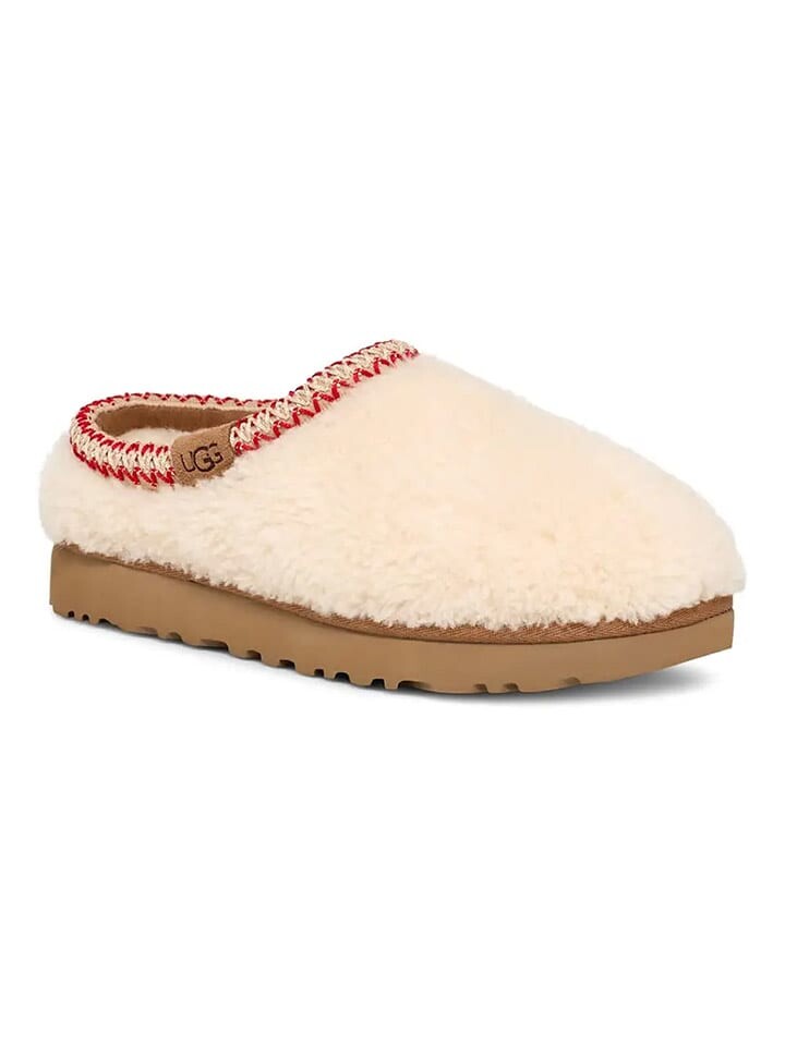Сабо UGG Schaffell-Hausschuhe Tasman Maxi Curly, кремовый — фото 3