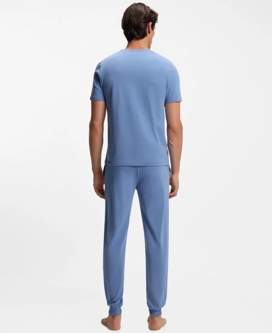 Мужская футболка Mix & Match стандартного кроя BOSS, Pastel Blue — фото 4