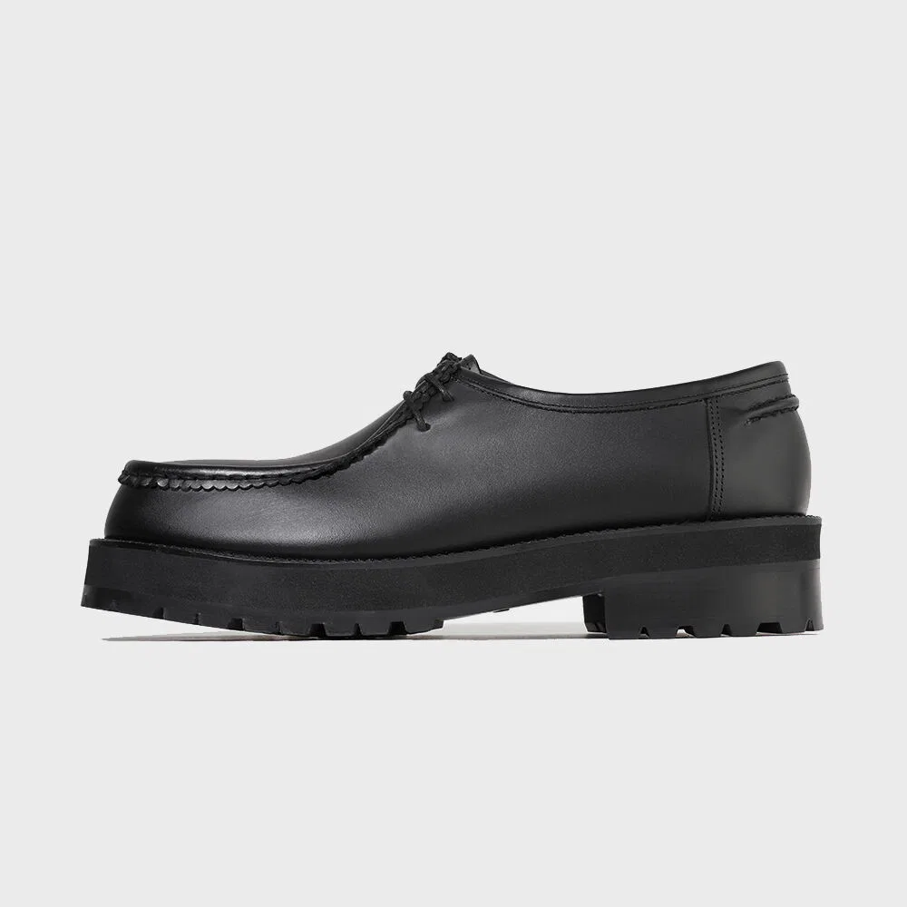 Мужские мокасины Firenze.A Bold Shape из кожи 4.7 см, чёрные — фото 2