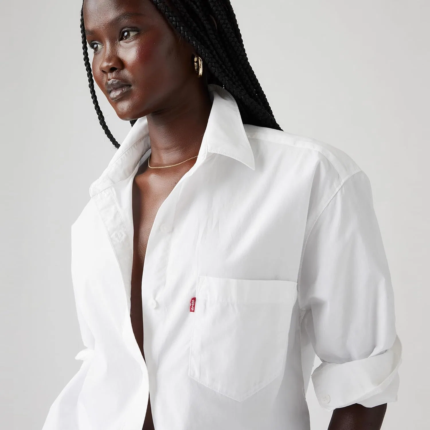 Блуза свободного кроя Harlie Boyfriend Shirt, Levi's, белый — фото 2