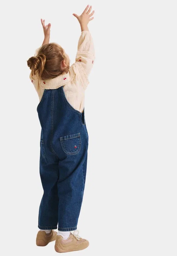 Вишневый комбинезон с блузкой на пуговицах Marks & Spencer, Denim