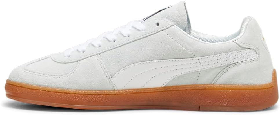 Мужские кроссовки PUMA Super Team из замши с шнуровкой, повседневные - серые — фото 3