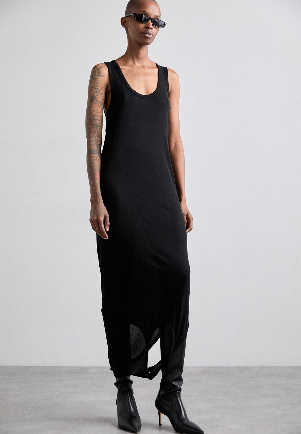

Платье из джерси LAYER TANK GLOSS Helmut Lang, черный