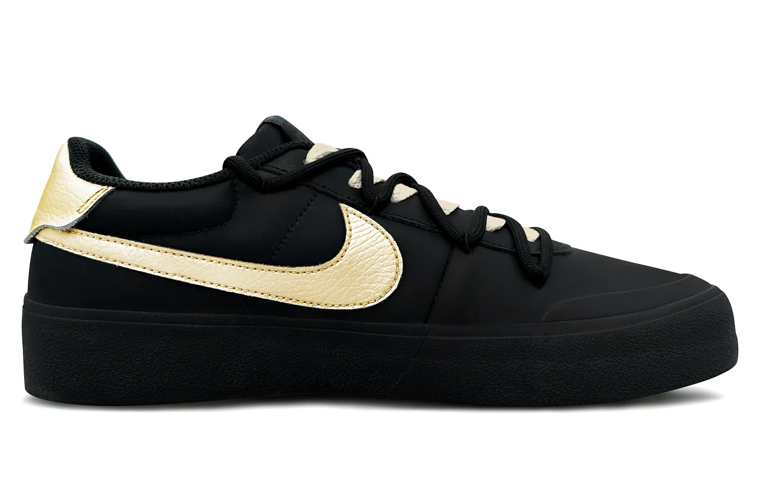Nike Кроссовки Court Shot для скейтбординга мужские низкие Black/Gold — фото 3