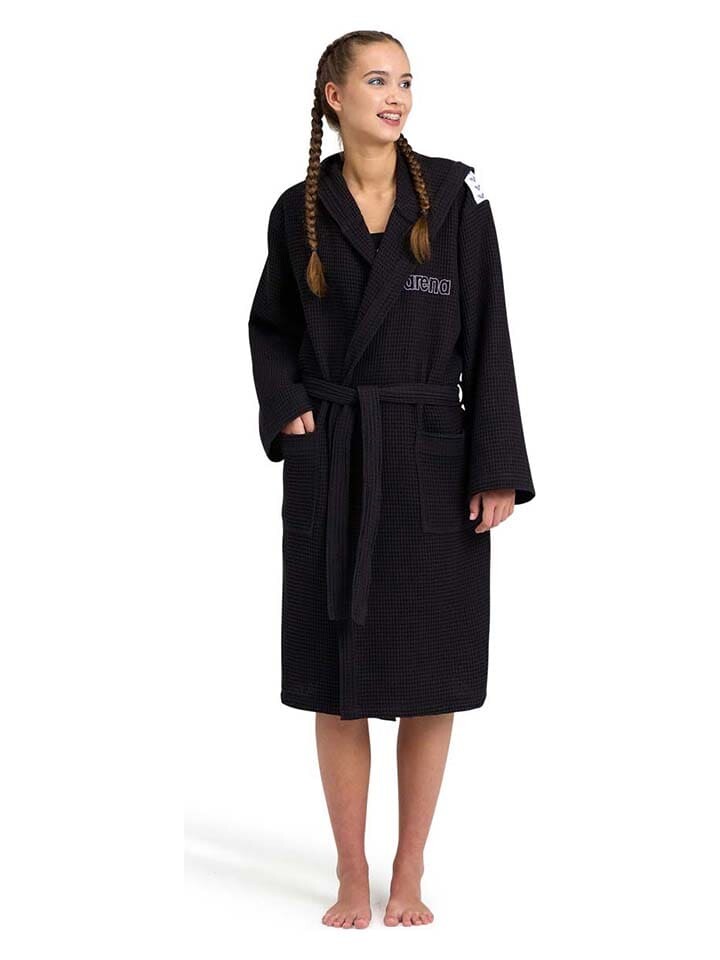 

Халат Arena Bademantel Waffle Hooded Robe II, антрацит
