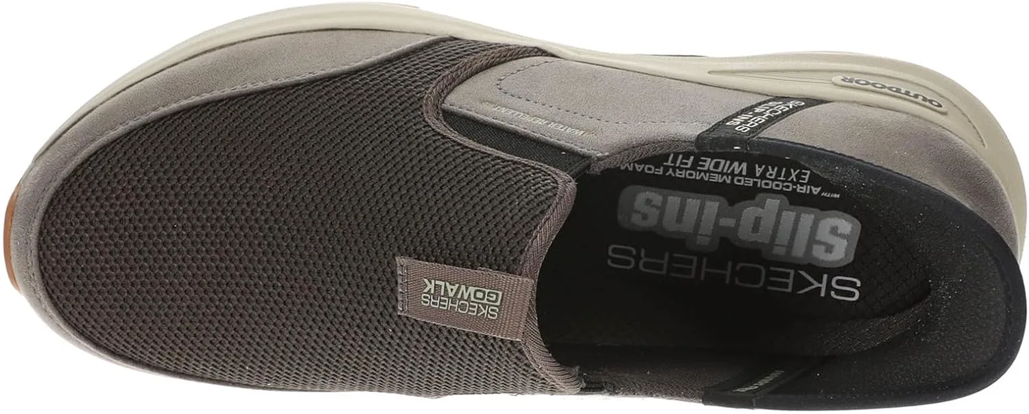 Мужские кроссовки Skechers Hands Free Slip-ins Go Walk Outdoor - Andes II, коричневый — фото 3