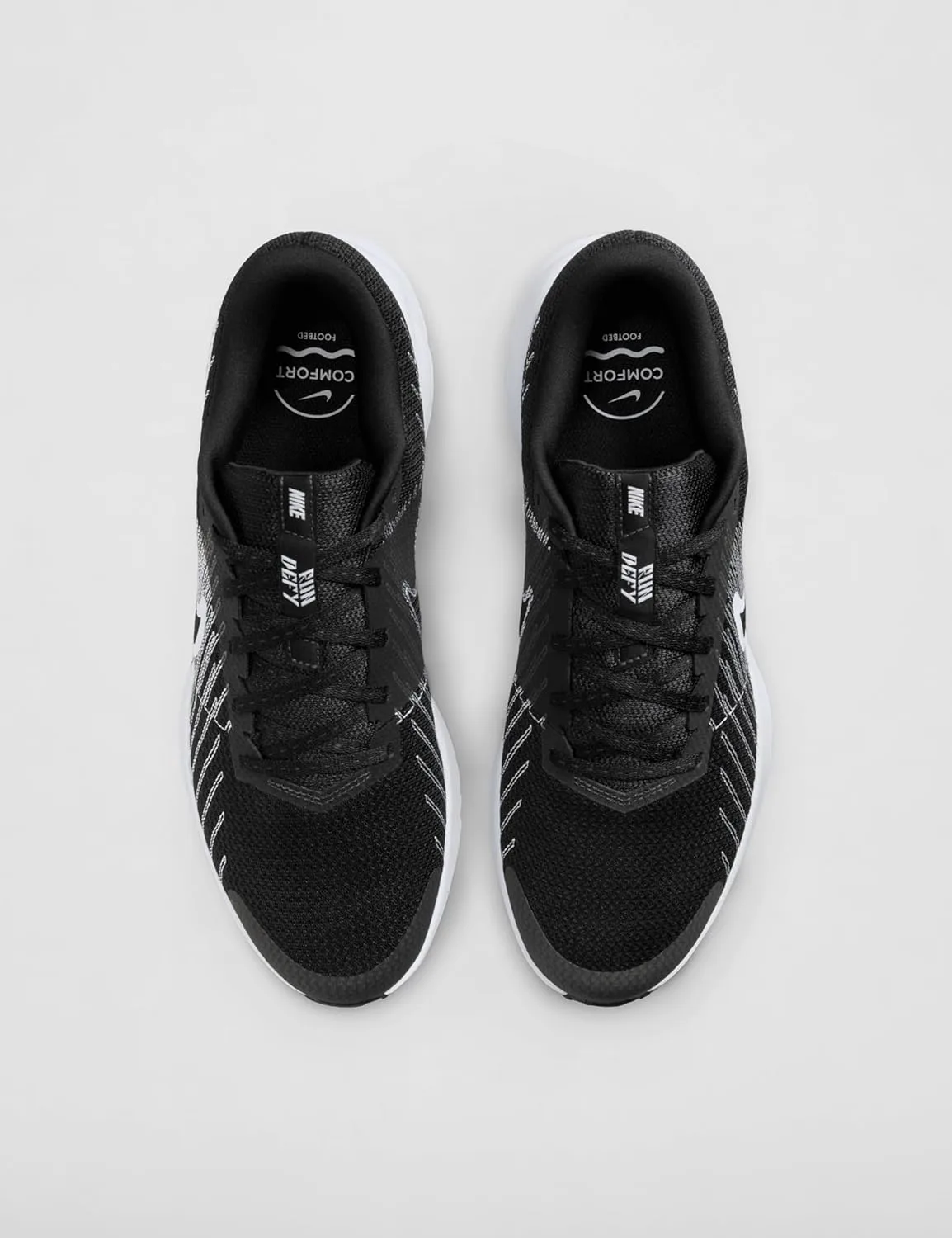 Мужские кроссовки для бега по дороге Nike Run Defy, черно-белый — фото 4