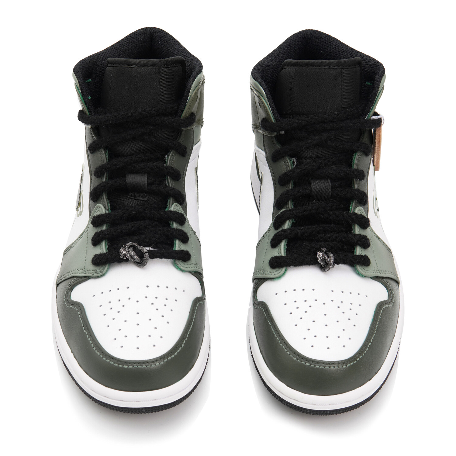 Кроссовки Air Jordan 1 Vintage Basketball Shoes Men Mid-Top Green — фото 3