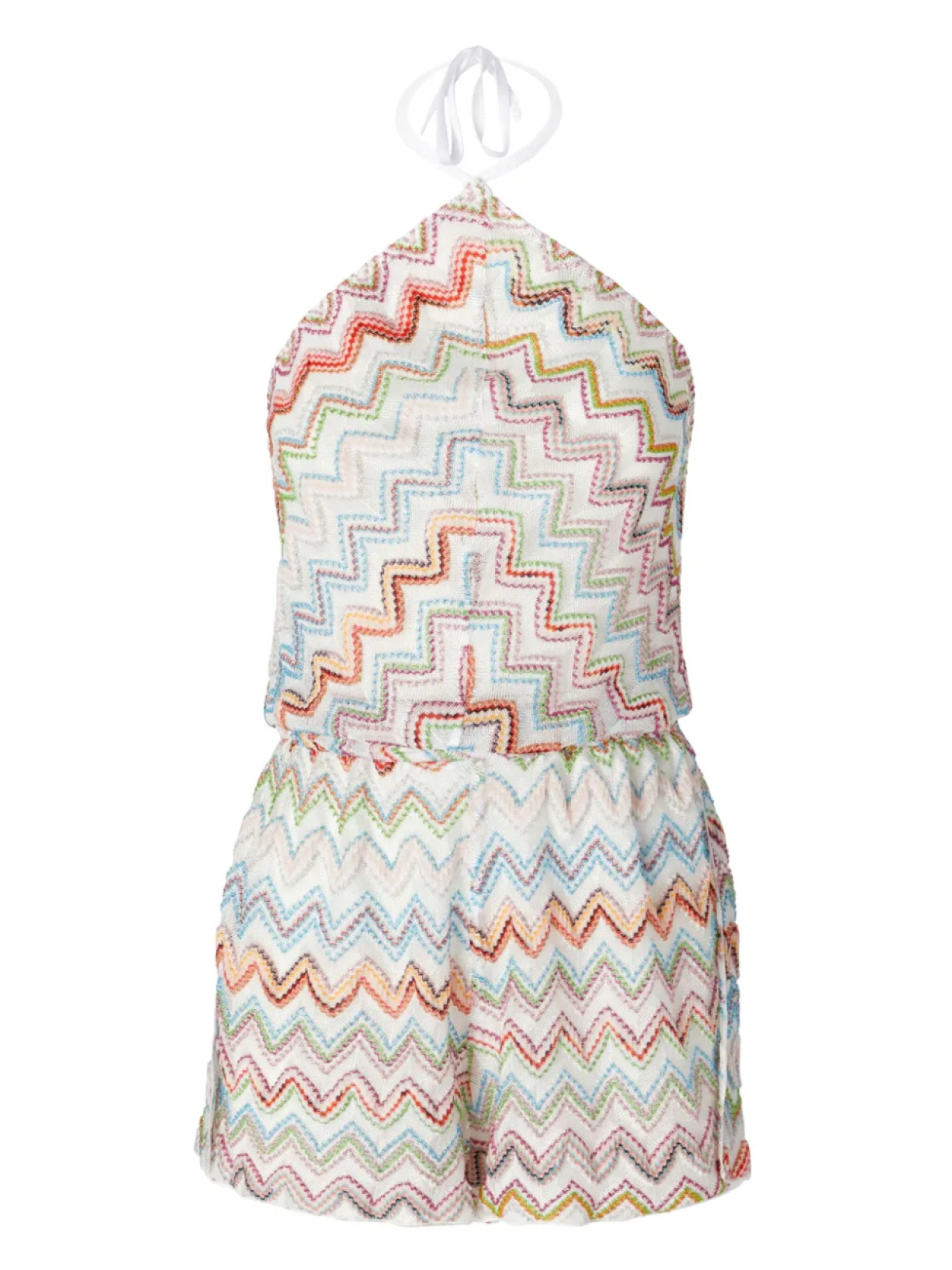 

Ромпер с узором зигзаг Missoni, белый