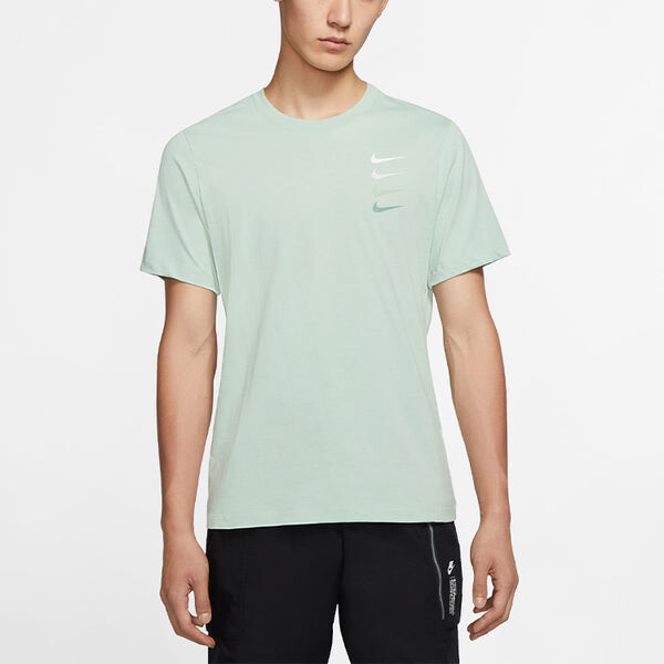 Футболка logo printing short sleeve green Nike, зеленый — фото 3
