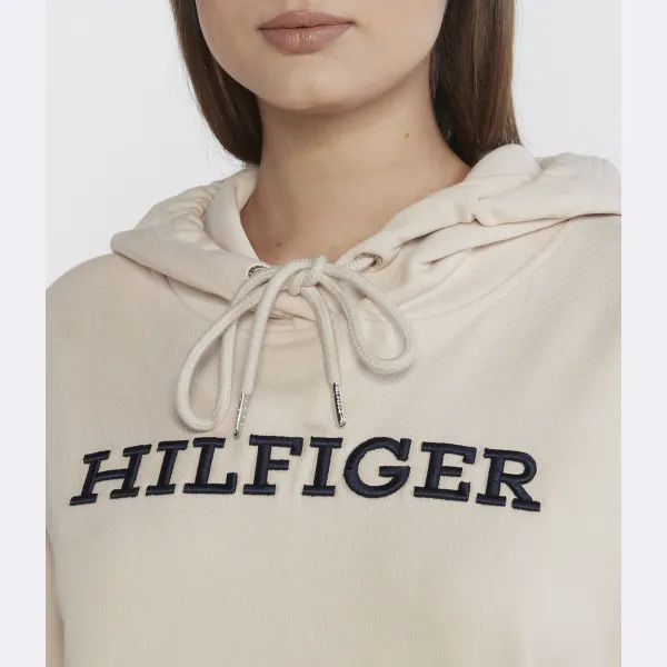Толстовка Reg Monotype с вышивкой стандартного кроя Tommy Hilfiger, бежевый — фото 4