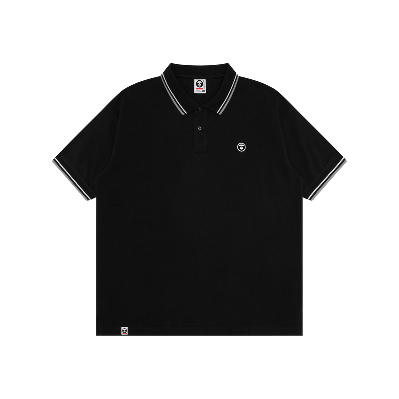 

Хлопковая поло с вышитым логотипом Aape, черная