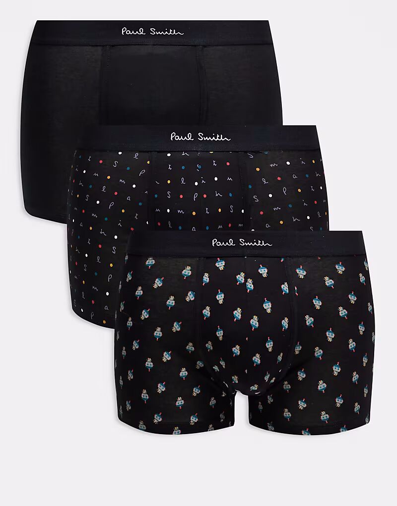 

Упаковка из 3-х боксеров с логотипом Paul Smith черного цвета PS Paul Smith